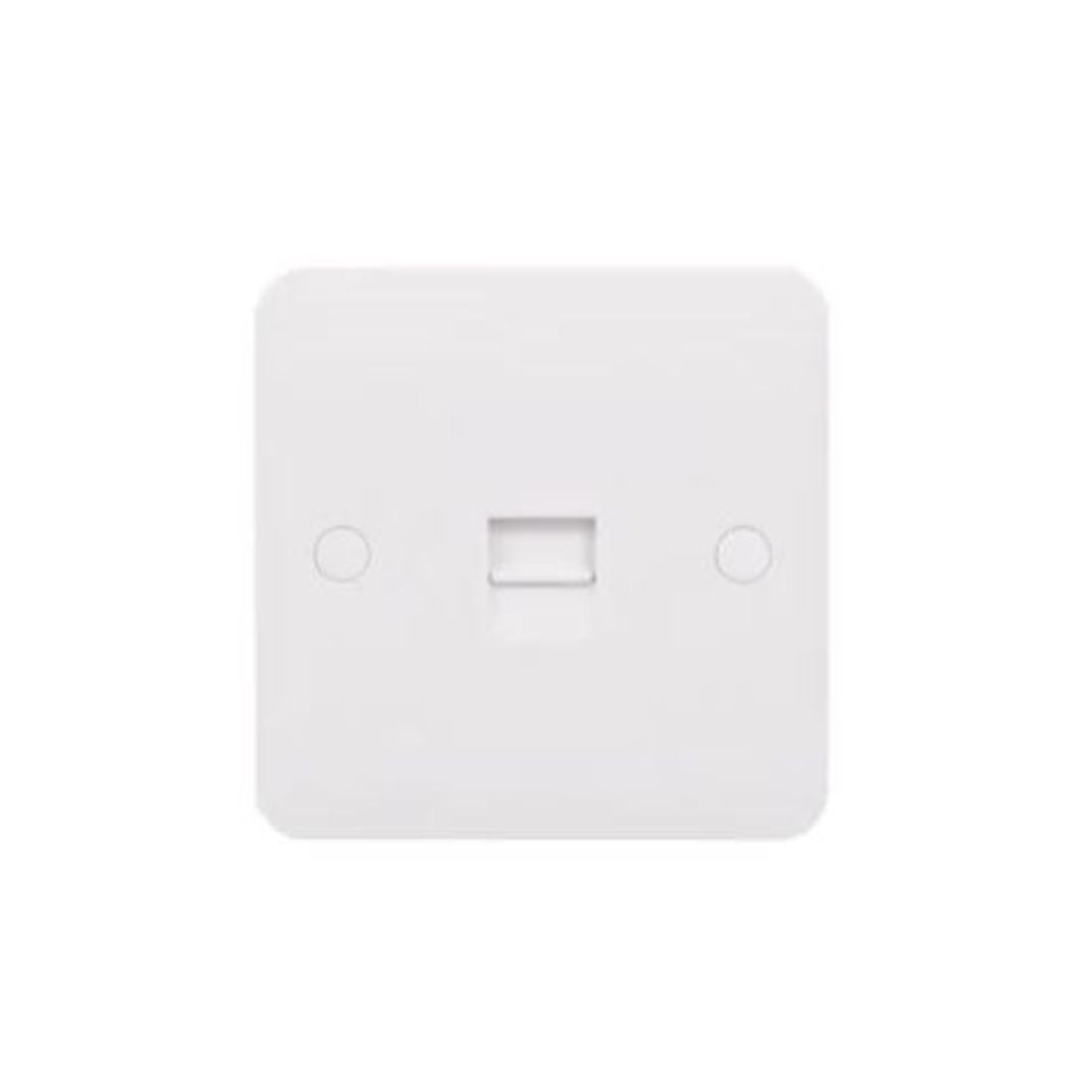 Schneider Electric Lisse Square Edge White Moulded Telephone Socket Secondary GGBL7062S - Matt White