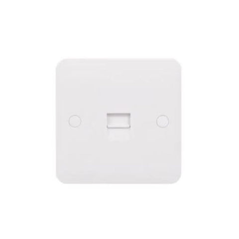 Schneider Electric Lisse Square Edge White Moulded Telephone Socket Secondary GGBL7062S - Matt White