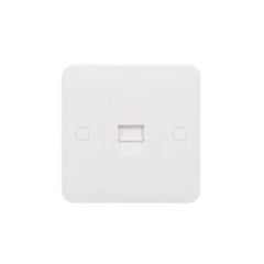 Schneider Electric Lisse Square Edge White Moulded Telephone Socket Secondary GGBL7062S - Matt White - Slide 1