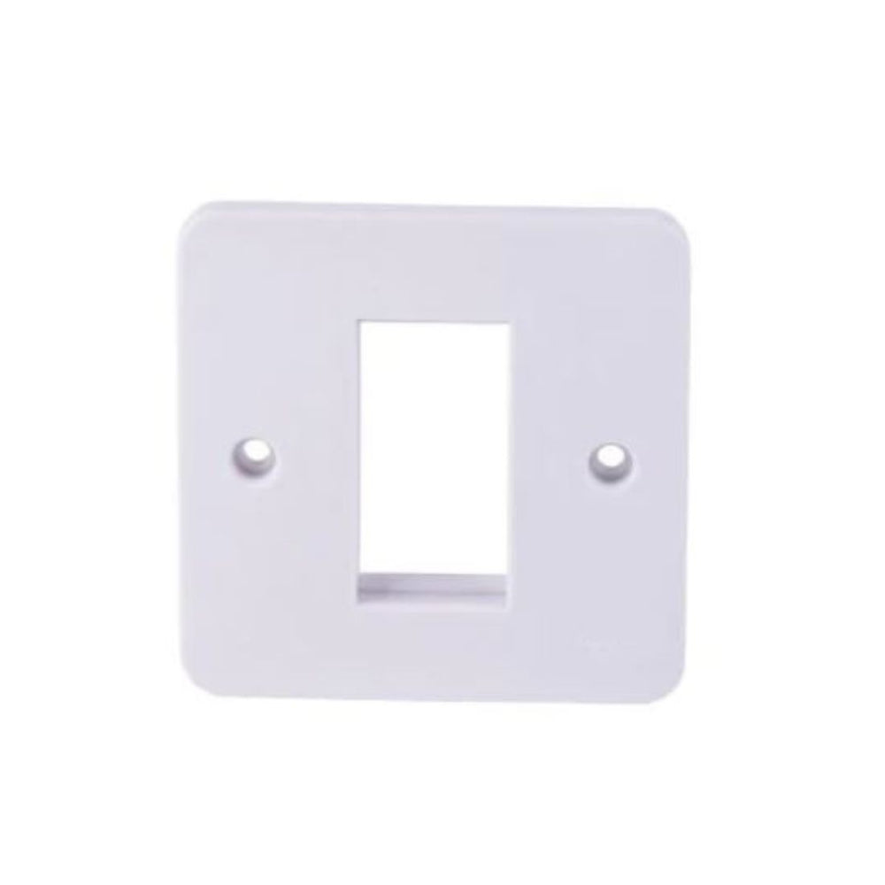 Schneider Electric Lisse Moulded Euro Plate 1 Module 1 Gang GGBL8050 - White