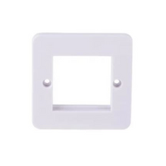 Schneider Electric Lisse Moulded Euro Plate 2 Modules 1 Gang GGBL8060 - White - Slide 1