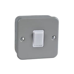 Schneider Electric Exclusive 2 Way Plate Switch 10AX 1 Gang GMC1012 - Grey - Slide 1