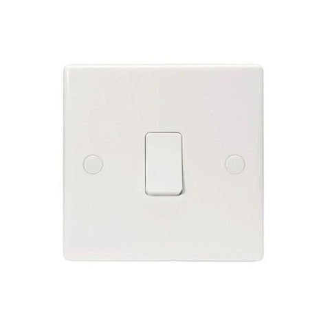 Schneider Electric Ultimate Slimline 2 Way Retractive Switch 1 Gang GU1012R - White