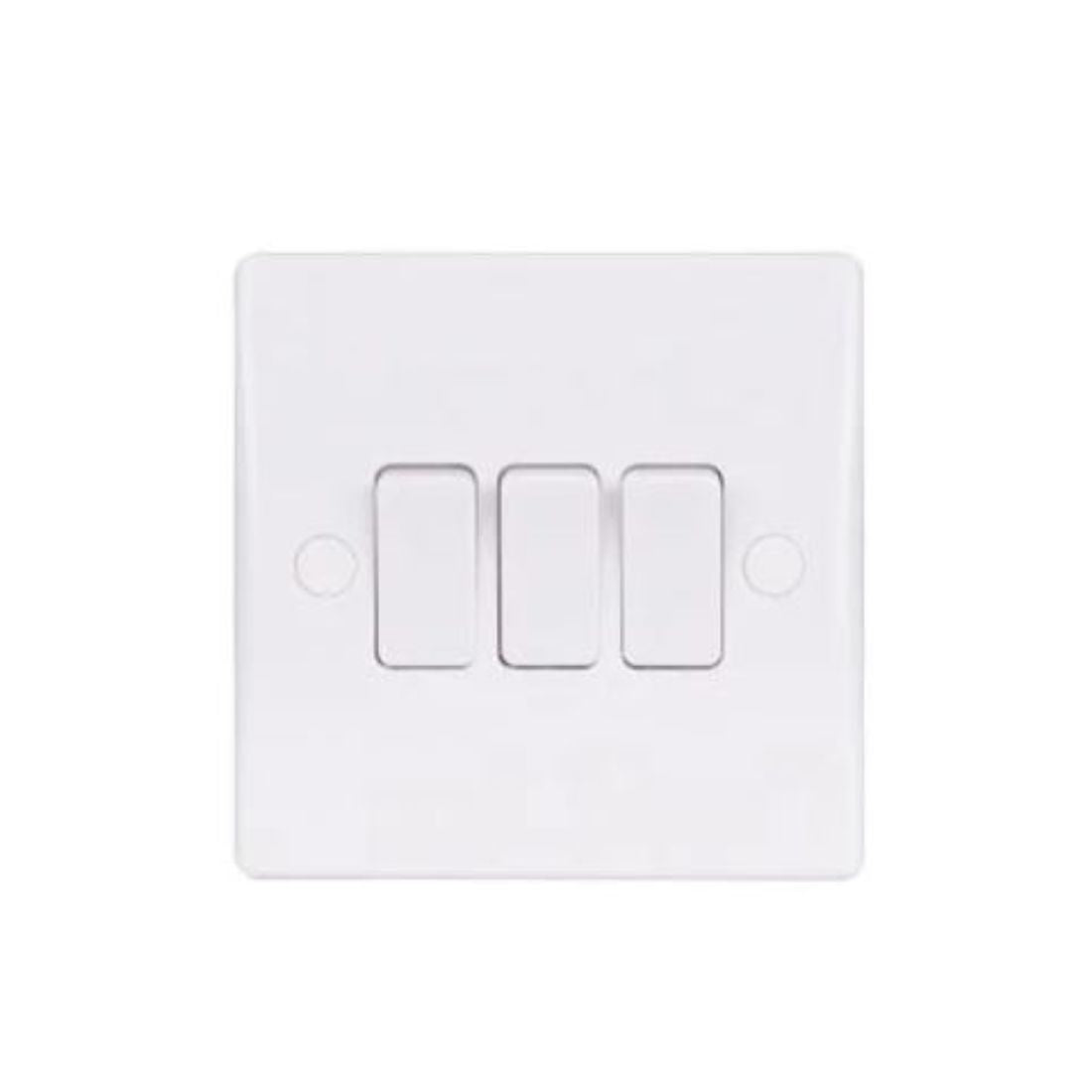 Schneider Electric Ultimate Slimline 2 Way Plate Switch 3 Gangs GU1032 - White