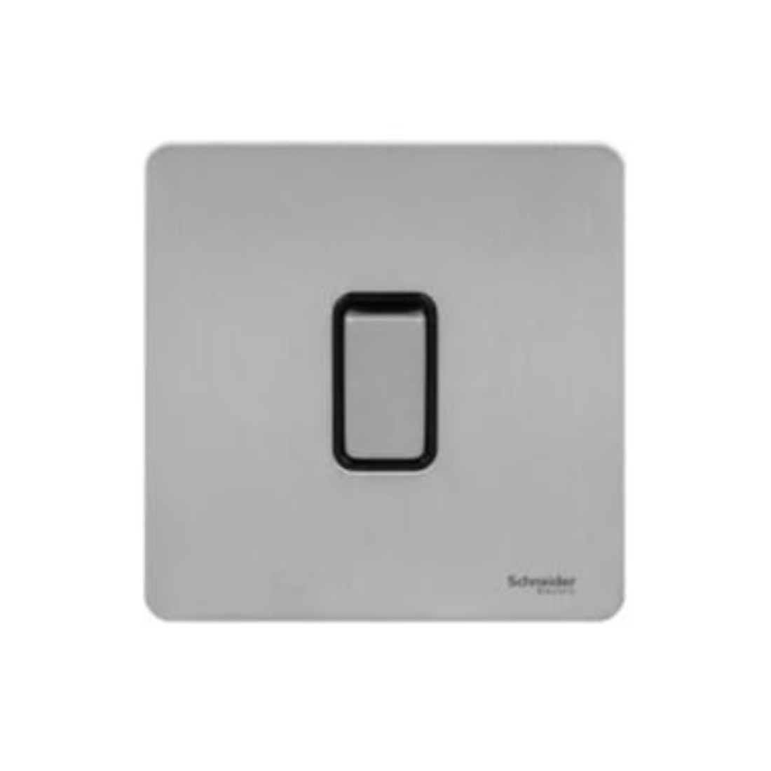 Schneider Electric Ultimate Screwless Flat Plate Rocker Plate Switch 1 Gang GU1412BSS - Stainless Steel