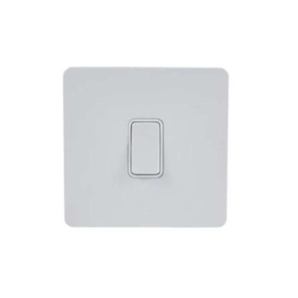 Schneider Electric Ultimate 2 Way Screwless Flat Rocker Plate Switch 1 Gang GU1412RWPW White in Dubai, UAE