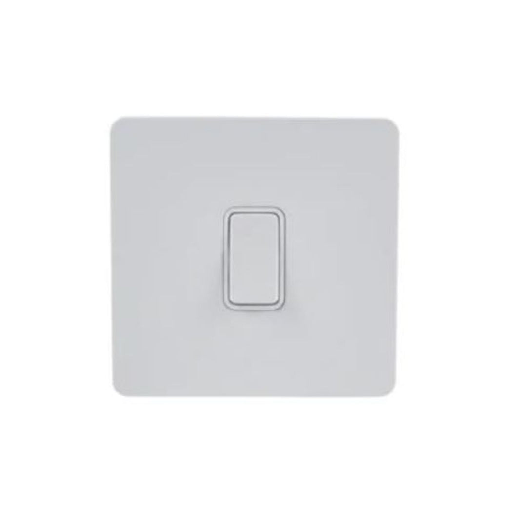 Schneider Electric Ultimate 2 Way Screwless Flat Rocker Plate Switch 1 Gang GU1412RWPW White in Dubai, UAE