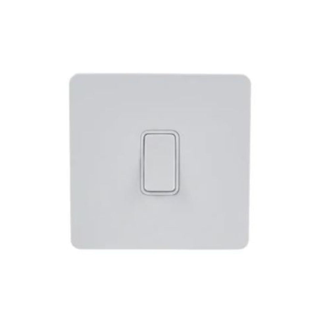 Schneider Electric Ultimate 2 Way Screwless Flat Rocker Plate Switch 1 Gang GU1412RWPW - White