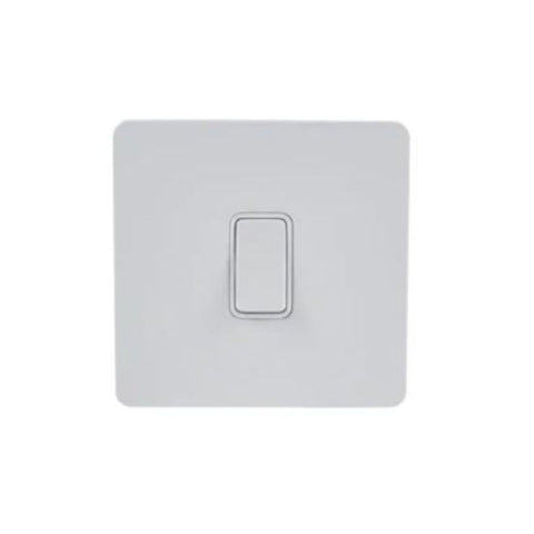 Schneider Electric Ultimate 2 Way Screwless Flat Rocker Plate Switch 1 Gang GU1412RWPW - White