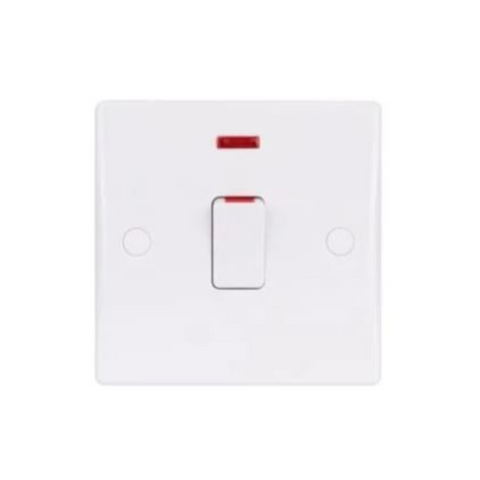 Schneider Electric Ultimate Slimline 2 Pole Switch with Flex Outlet 1 Gang GU2011 - White