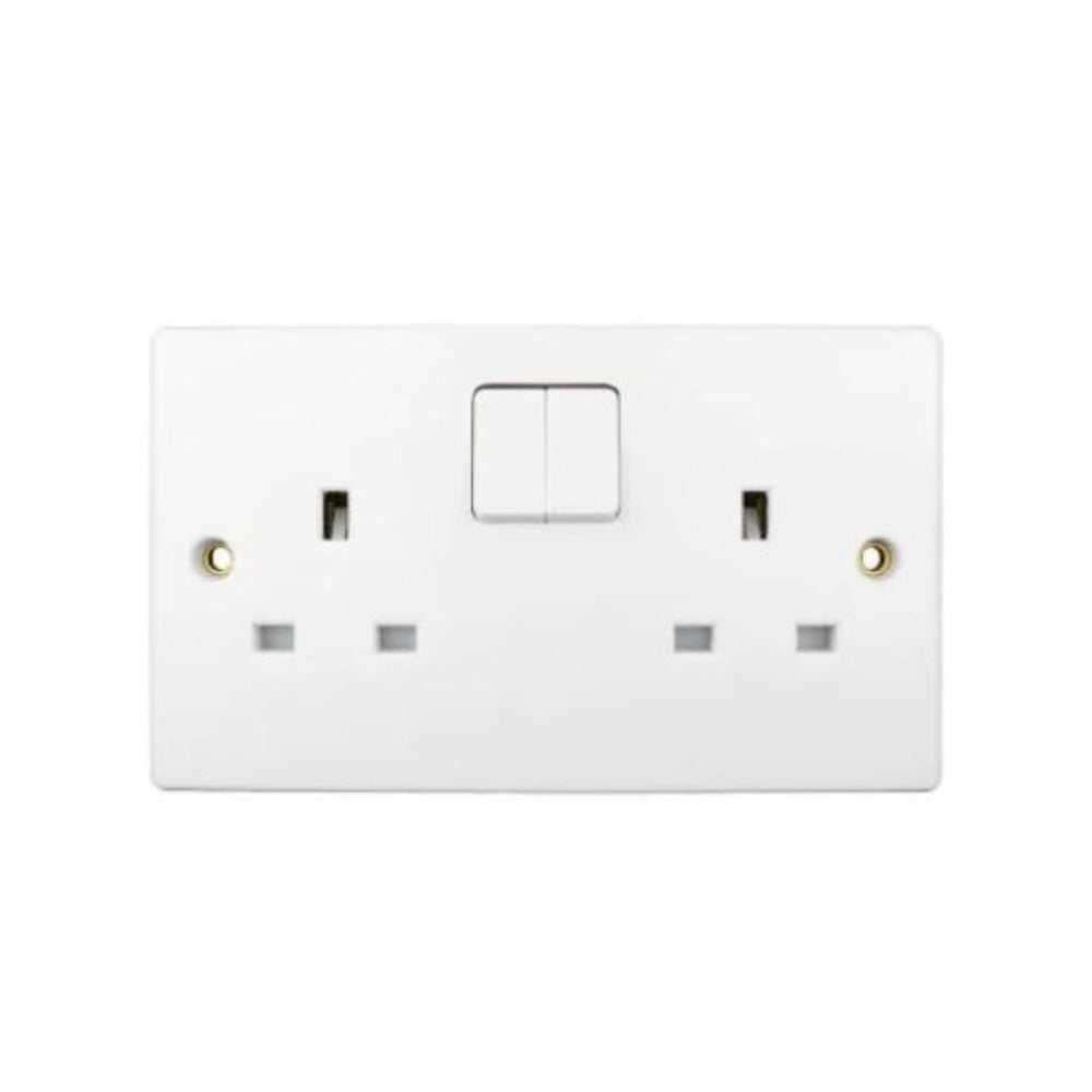 Schneider Electric Ultimate Slimline Switched Socket 2 Gangs GU3020 - White