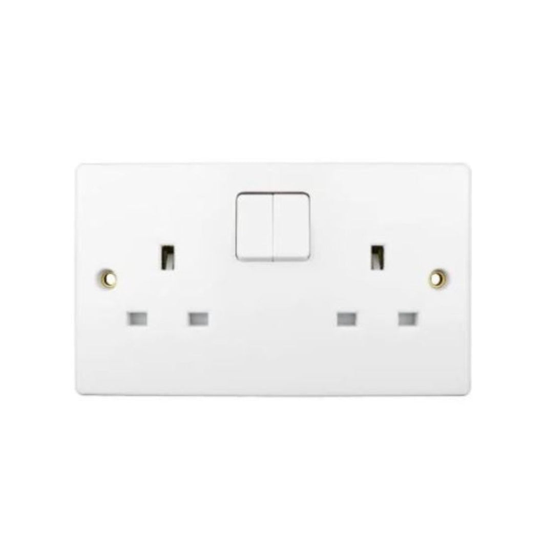 Schneider Electric Ultimate Slimline Switched Socket 2 Gangs GU3020 - White