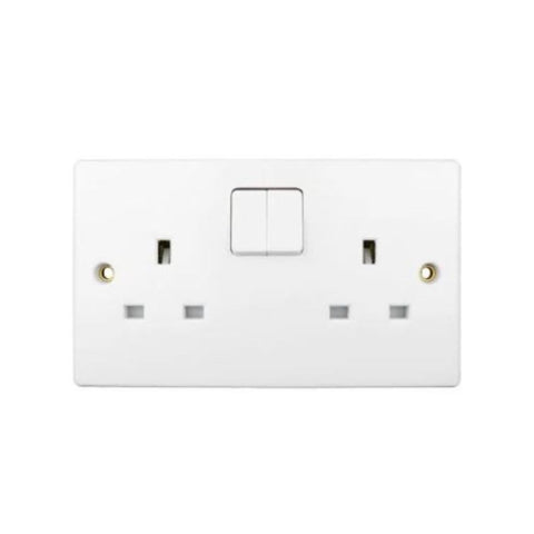 Schneider Electric Ultimate Slimline Switched Socket 2 Gangs GU3020 - White