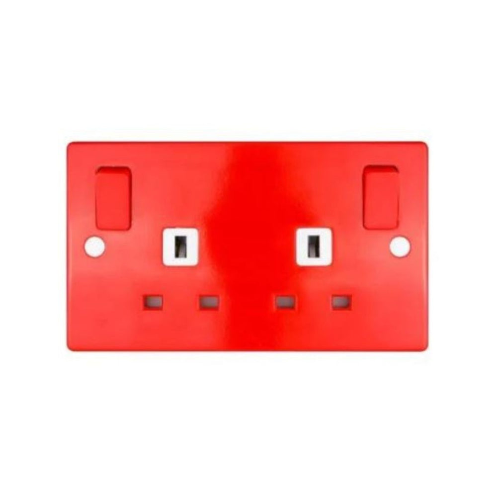 Schneider Electric Ultimate Slimline Switched Socket 2P 2 Gangs GU3030RD - Red