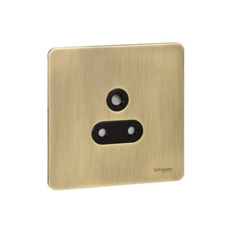 Schneider Electric Ultimate Screwless Flat Plate Unswitched Socket 1 Gang GU3480BAB - Antique Brass