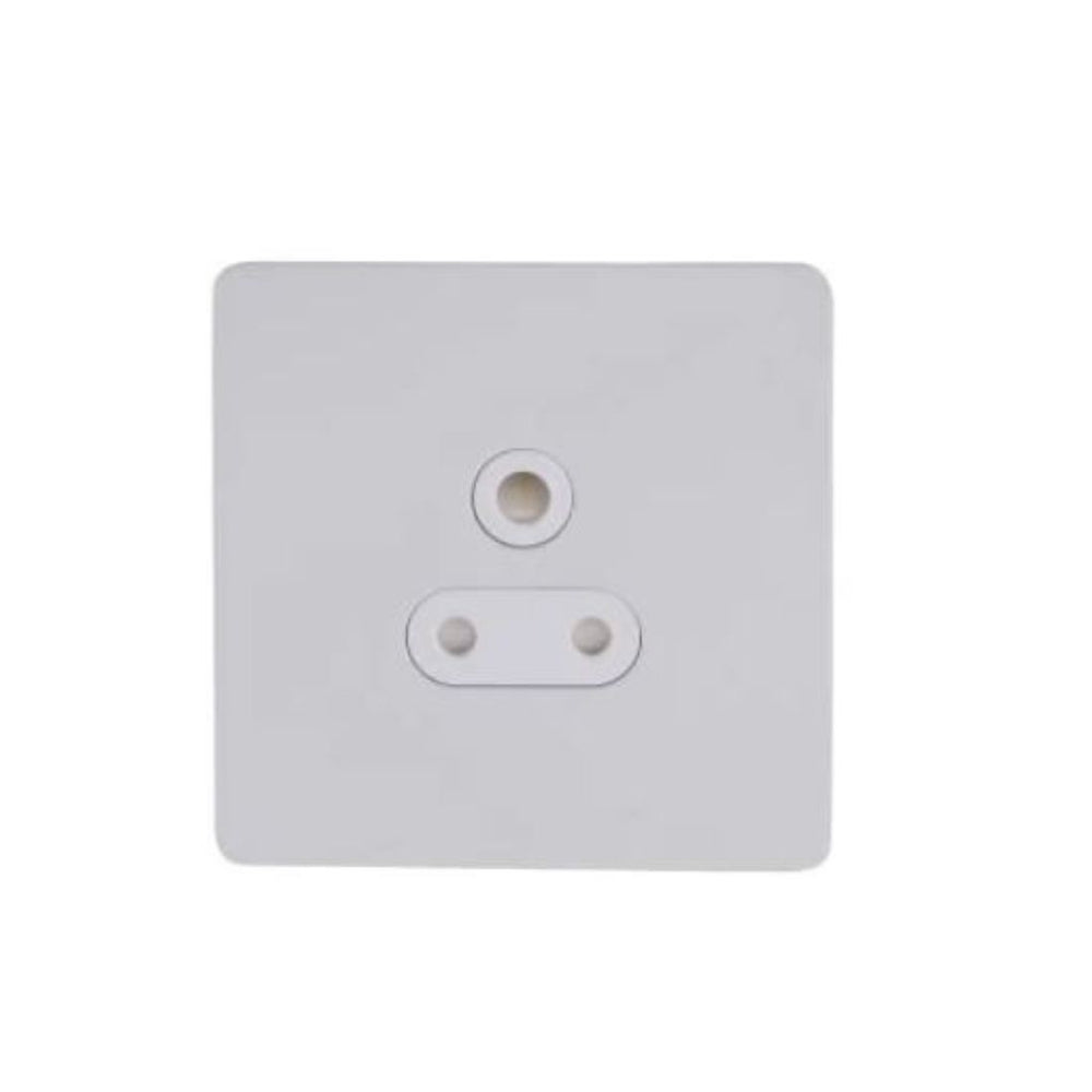 Schneider Electric Ultimate Screwless Flat Plate Unswitched Socket 1 Gang GU3480WPW - White Metal