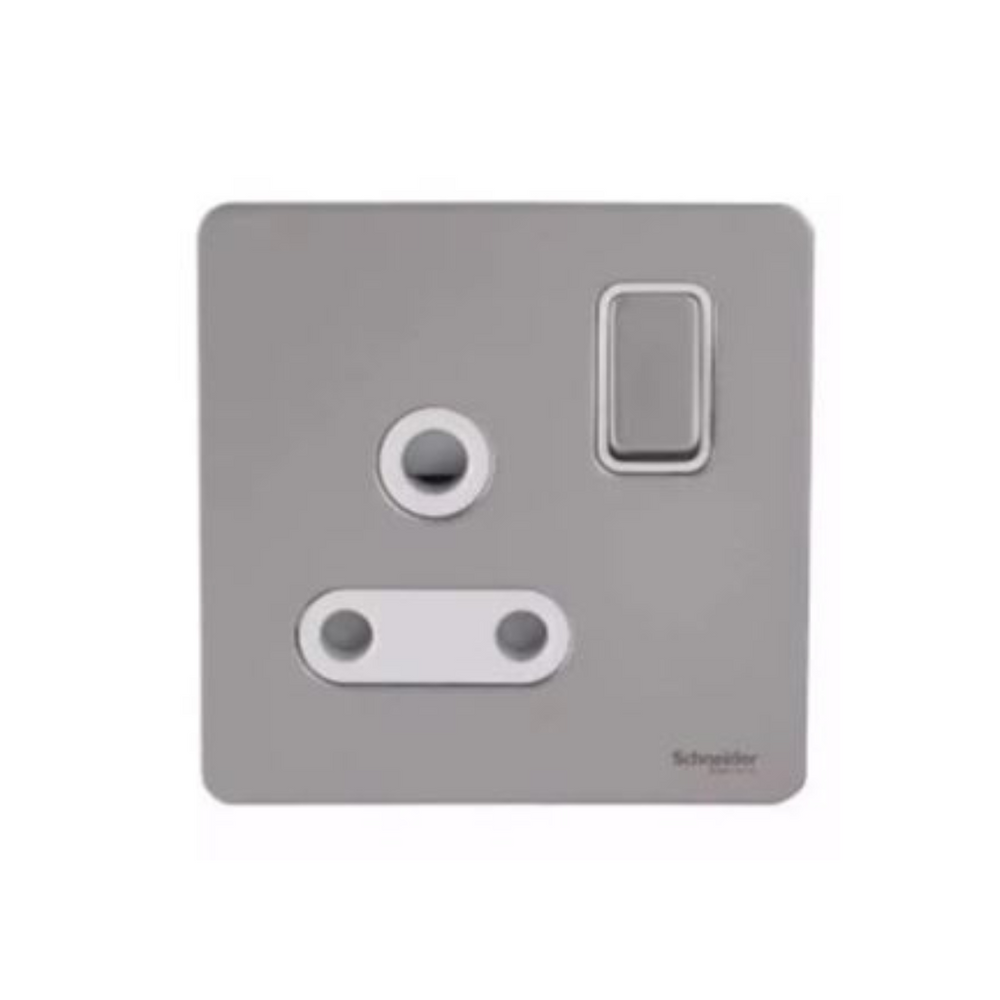 Schneider Electric Ultimate Screwless Flat Plate Switched Socket 1 Gang GU3490WPN Pearl Nickel in Dubai, UAE