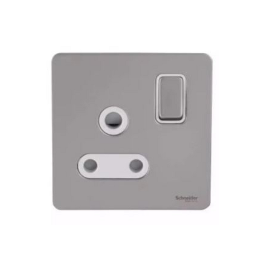 Schneider Electric Ultimate Screwless Flat Plate Switched Socket 1 Gang GU3490WPN Pearl Nickel in Dubai, UAE