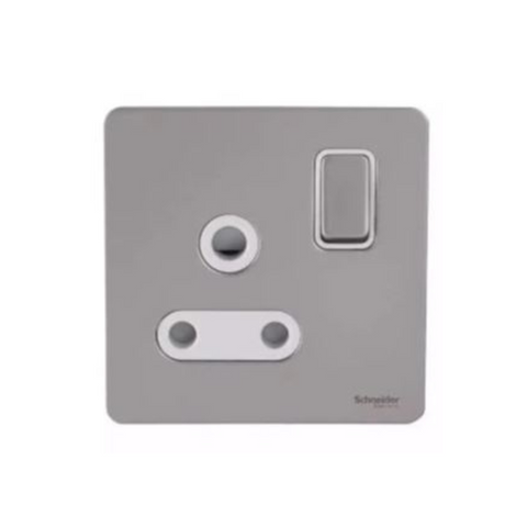 Schneider Electric Ultimate Screwless Flat Plate Switched Socket 1 Gang GU3490WPN - Pearl Nickel