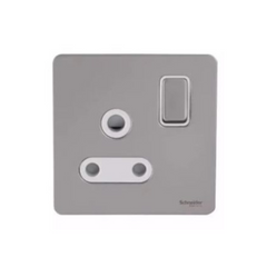 Schneider Electric Ultimate Screwless Flat Plate Switched Socket 1 Gang GU3490WPN - Pearl Nickel - Slide 1