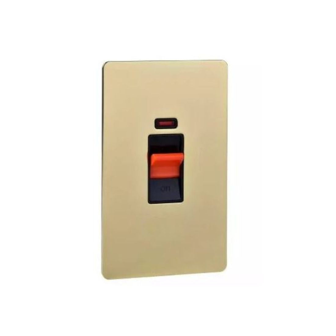 Schneider Electric Screwless Flat Plate 2 Pole Switch 2 Gangs GU4421-BPB - Brass
