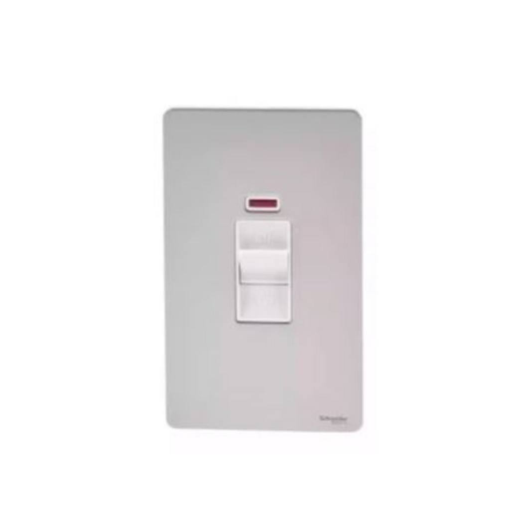 Schneider Electric Ultimate Screwless Flat Plate 2 Pole Switch 2 Gangs GU4421WPN Pearl Nickel in Dubai, UAE