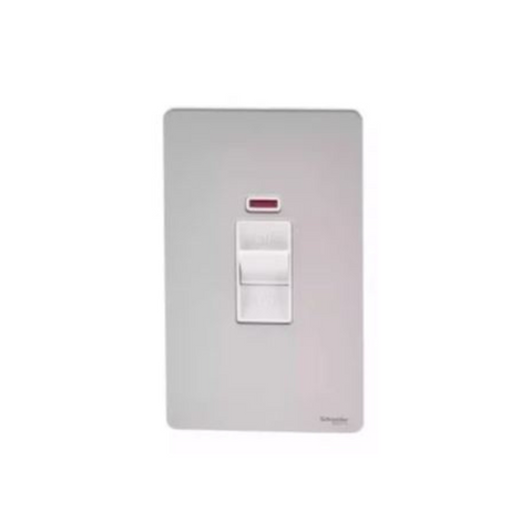 Schneider Electric Ultimate Screwless Flat Plate 2 Pole Switch 2 Gangs GU4421WPN - Pearl Nickel