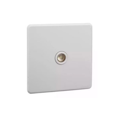 Schneider Electric Ultimate Screwless Flat Plate TV/FM Socket Coaxial 1 Gang GU7410BAB
