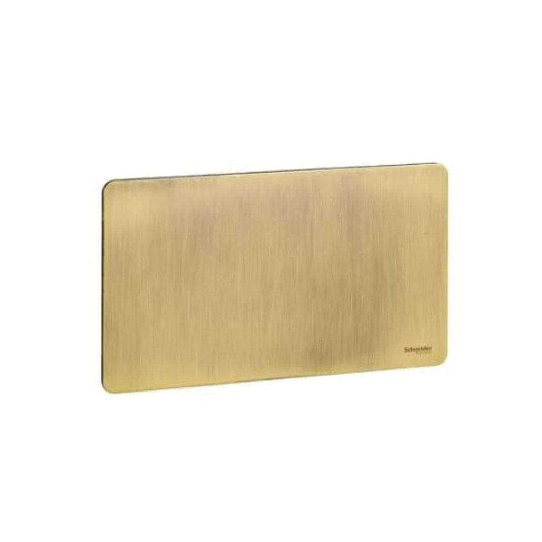 Schneider Electric Ultimate Blank Plate 2 Gangs GU8420AB Antique Brass in Dubai, UAE