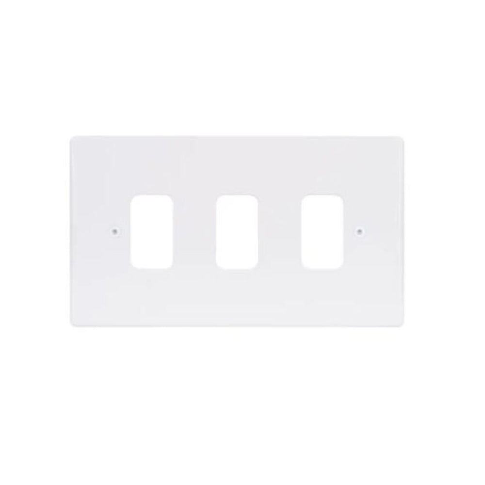 Schneider Electric Ultimate Moulded Plate Grid System 3 Gangs GUG03G White in Dubai, UAE