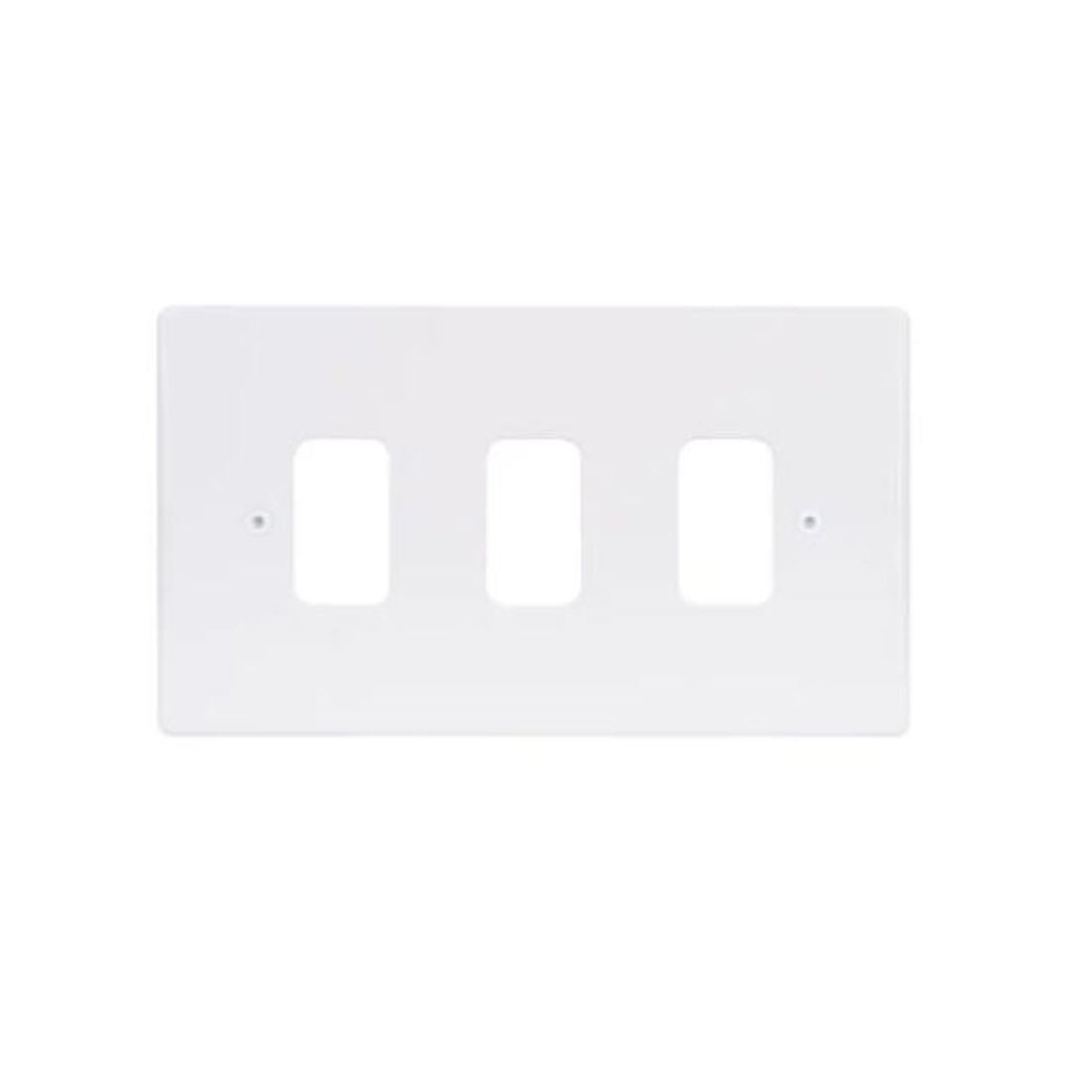 Schneider Electric Ultimate Moulded Plate Grid System 3 Gangs GUG03G - White