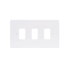 Schneider Electric Ultimate Moulded Plate Grid System 3 Gangs GUG03G - White - Slide 1