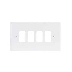 Schneider Electric Ultimate Moulded Plate Grid System 4 Gangs GUG04G - White - Slide 1
