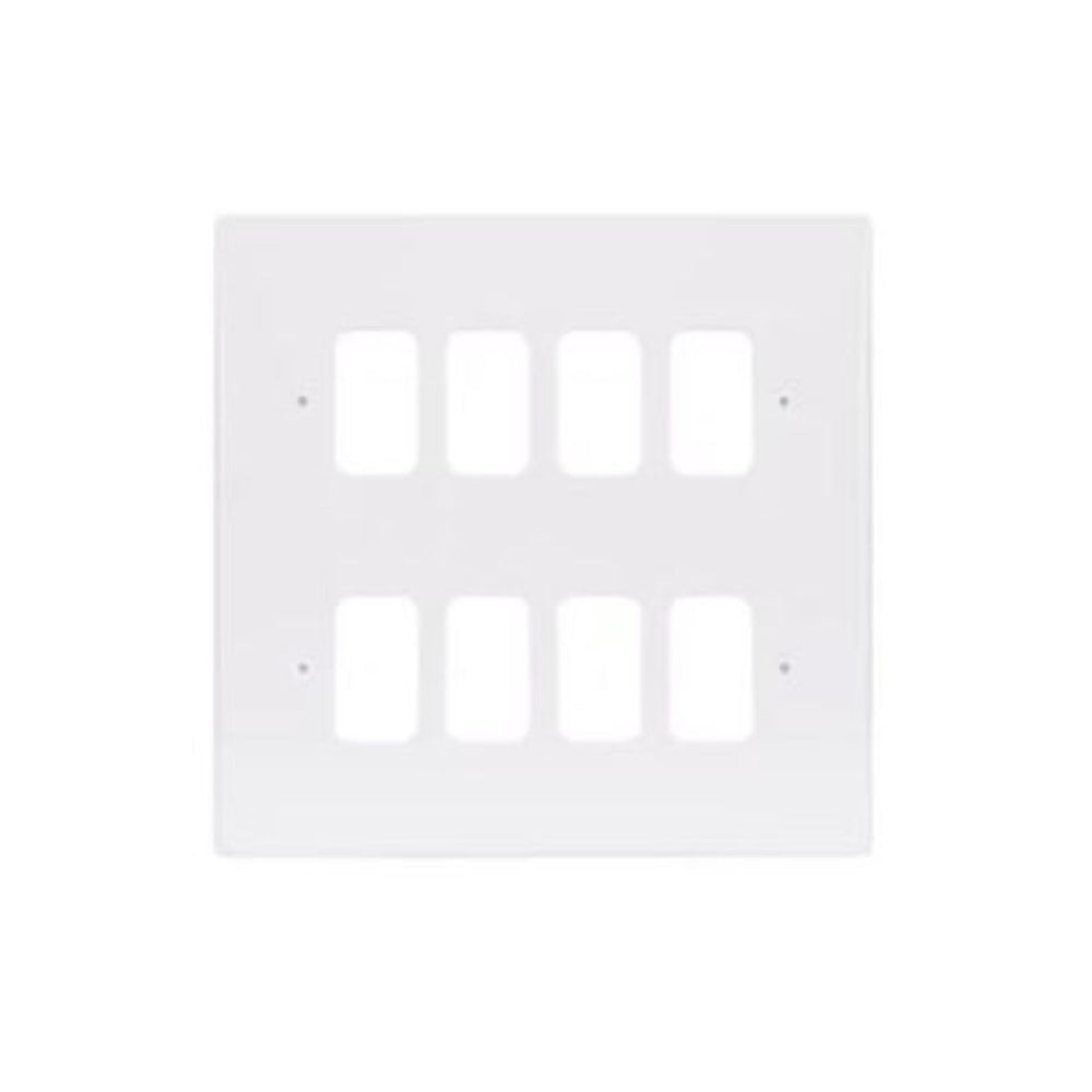 Schneider Electric Ultimate Moulded Plate Grid System 8 Gangs GUG08G White in dubai, UAE