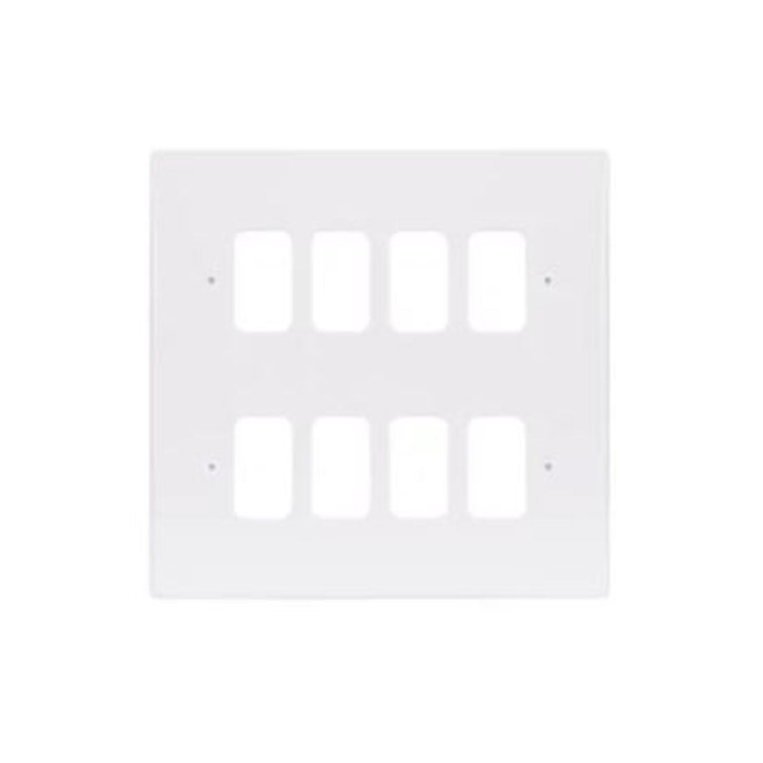 Schneider Electric Ultimate Moulded Plate Grid System 8 Gangs GUG08G - White