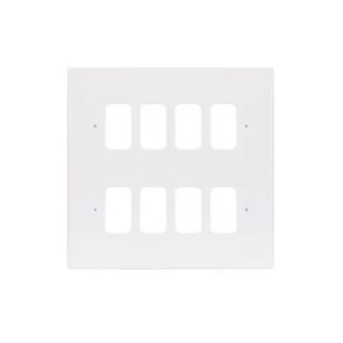 Schneider Electric Ultimate Moulded Plate Grid System 8 Gangs GUG08G - White