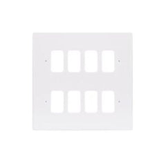 Schneider Electric Ultimate Moulded Plate Grid System 8 Gangs GUG08G - White - Slide 1