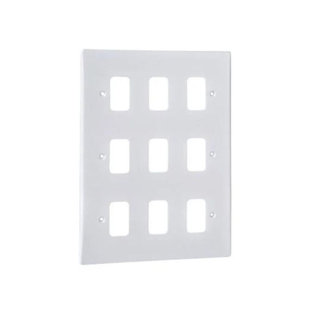 Schneider Electric Ultimate Moulded Plate Grid System 9 Gangs GUG09G White in Dubai, UAE