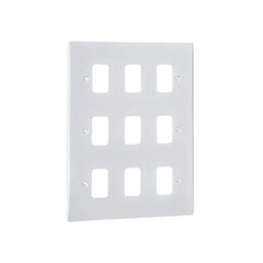 Schneider Electric Ultimate Moulded Plate Grid System 9 Gangs GUG09G - White - Slide 1