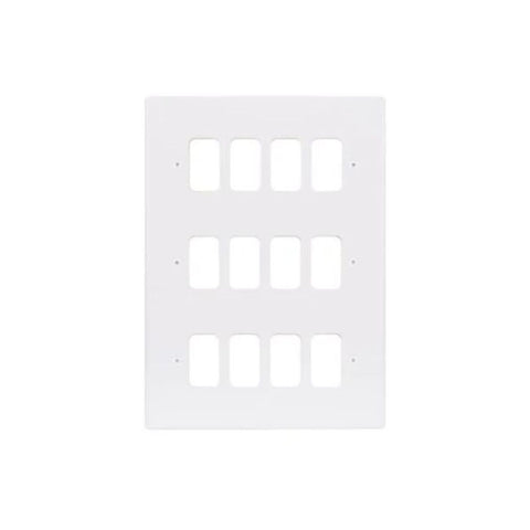 Schneider Electric Ultimate Flat Plate Grid System 12 Gangs Frame GUG12G - White