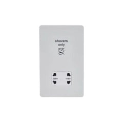 Schneider Electric Ultimate Screwless Flat Plate Shaver Socket GU7490WPW - White Metal, White - Slide 1