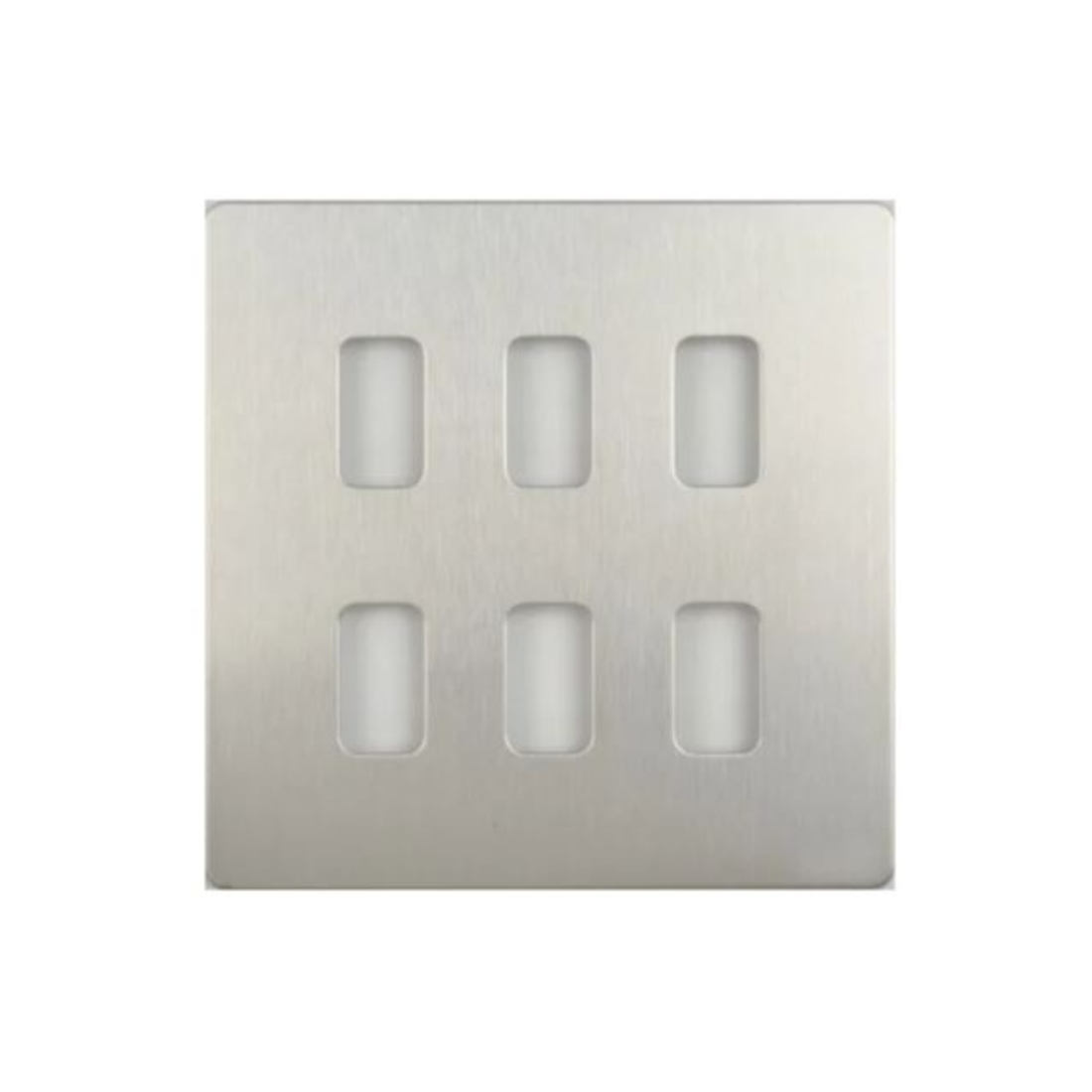 Schneider Electric Flat Plate Grid System 6 Gangs GUGS06G-SS - Stainless Steel