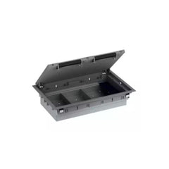 Schneider Electric Mita 3 Compartments Empty Floor Box Plastic 70mm INS53070 - Grey - Slide 1