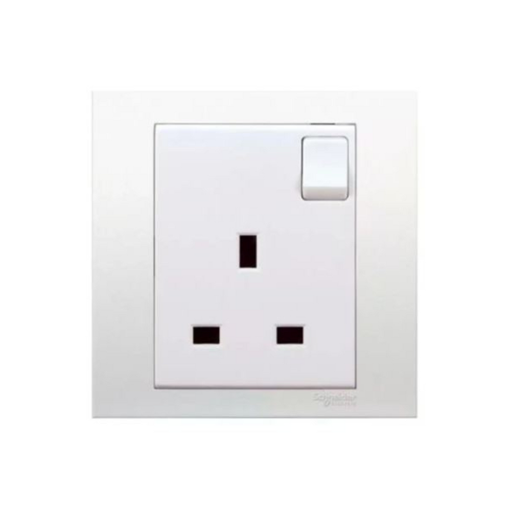 Schneider Electric Vivace 1 Gang Switched Socket 13A 250V KB15 White in Dubai, UAE