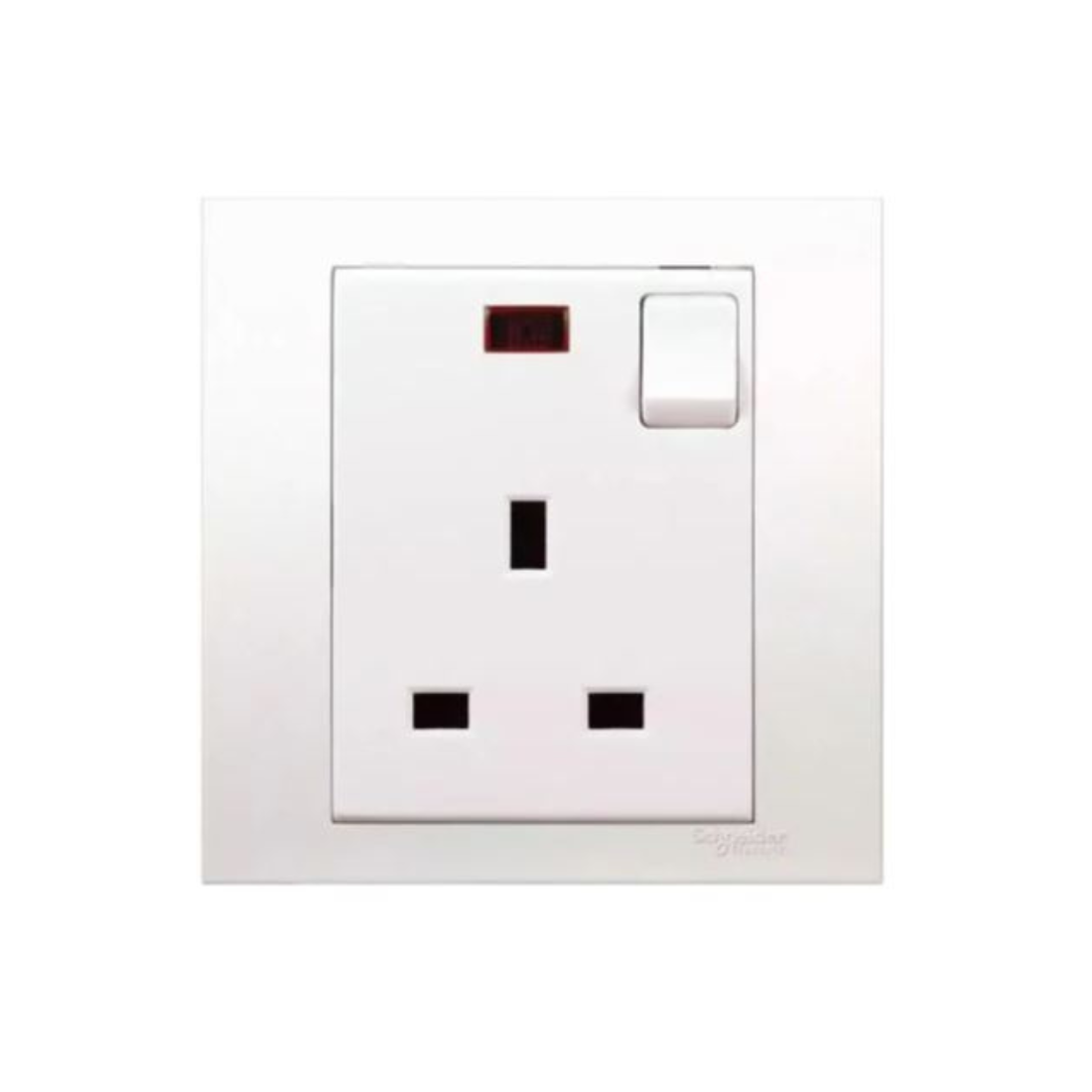 Schneider Electric Vivace Switched Socket 13A 250V 1 Gang Neon Indicator KB15N - White