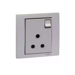 Schneider Electric Vivace Switched Socket 5A 250V 1 Gang KB15_5_AS - Aluminium Silver - Slide 1