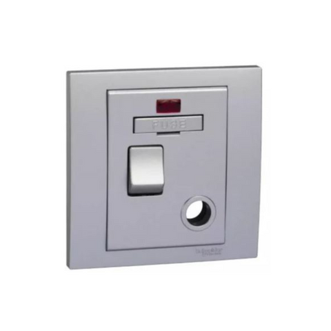 Schneider Electric Vivace Switched Fuse Mechanism 13A 250V KB31DNFSG_AS - Aluminium Silver