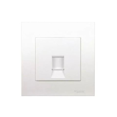 Schneider Electric 1 Gang Cat 6 Data Outlet with Shutter KB31RJ6_AS - Aluminium Silver