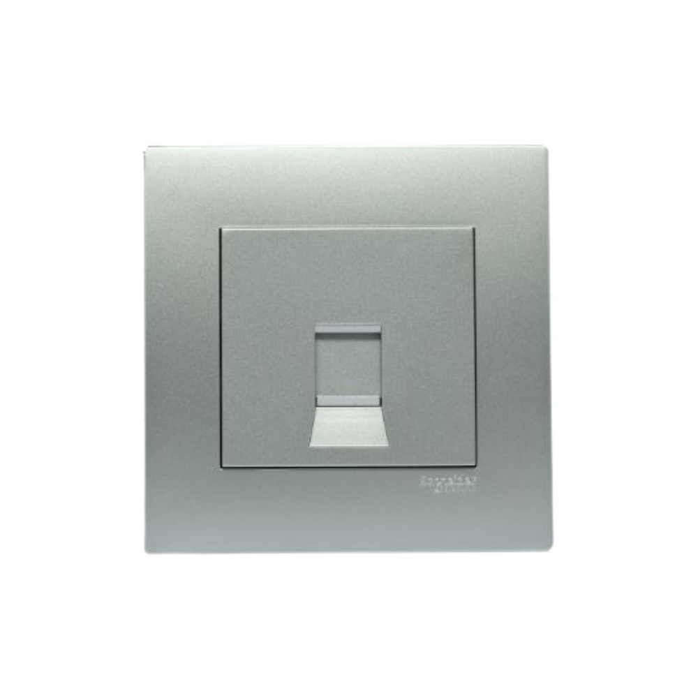 Schneider Electric 1 Gang Wall Plate FOR Keystone DATA JACK KB31RJK_AS Aluminium Silver in Dubai, UAE