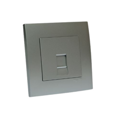 Schneider Electric Vivace 1 Gang Wall Plate FOR Keystone DATA JACK KB31RJK_AS - Aluminium Silver - Slide 2